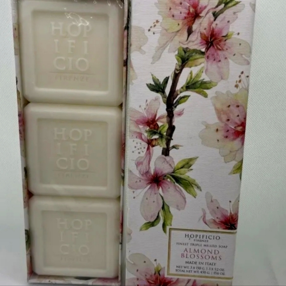 Hopificio Luxury Gift Set-Finest Milled All Natural Soap-Almond Blossoms Scent